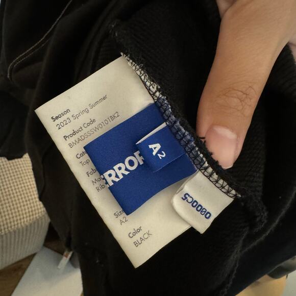 Ader Error A-Peec Embroidered Logo Sweatshirt Black A2 Fit M - Picture 5 of 7